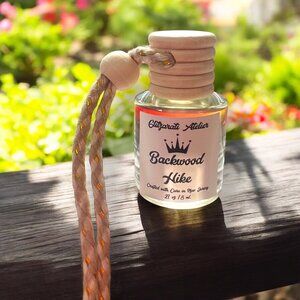 Backwood Hike Hanging Glass Car Oil Diffuser Freshener 8ml